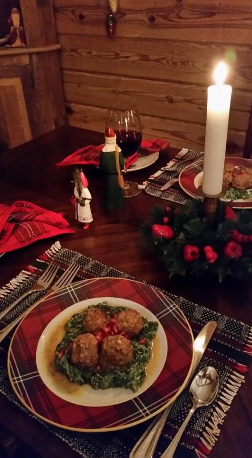 minted lamb meatballs