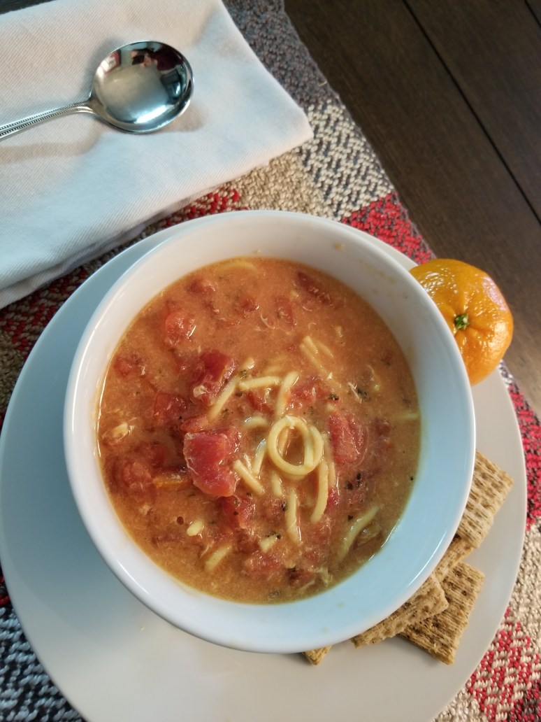 quick tomato chicken eggdrop soup