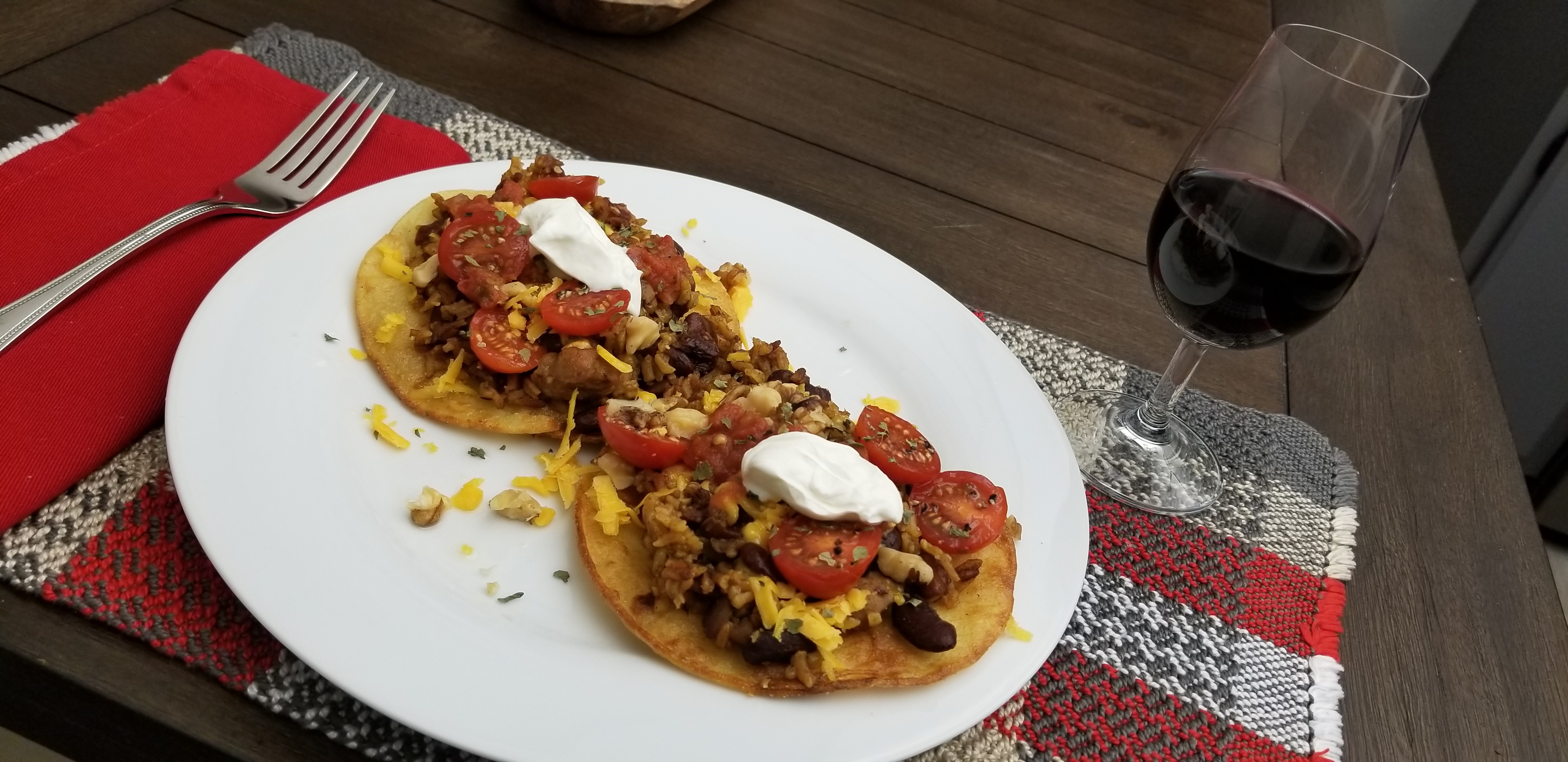 Rice Bean Meat Tostados